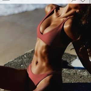 Ark swimwear medium scoop bikini top rust new with tags never worn